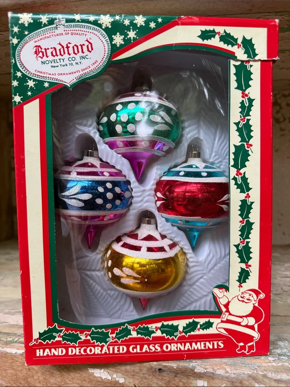 Bradford Hand-Decorated Glass Holiday Ornaments - Multicolor